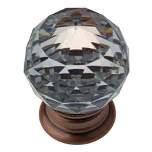 Load image into Gallery viewer, 32mm (1.25") Oil Rubbed Bronze Base Classic Crystal Cabinet Knob