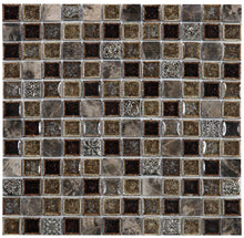 Load image into Gallery viewer, Elysium Tiles Swiss Emperador 11.75" x 11.75" Mosaic Tile