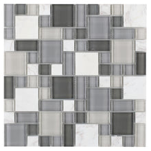 Load image into Gallery viewer, Elysium Tiles Sea 11.75" x 11.75" Mosaic Tile