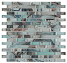 Load image into Gallery viewer, Elysium Tiles Linear Shell Green 11.75" x 12" Mosaic Tile