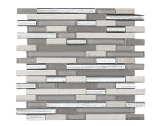 Load image into Gallery viewer, Elysium Tiles Inga Silver 12" x 12" Mosaic Tile