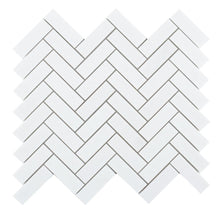 Load image into Gallery viewer, Elysium Tiles Chevron Long Thassos 11" x 12.50" Mosaic Tile