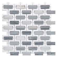 Load image into Gallery viewer, Elysium Tiles Aztec Blue 10.25" x 11.25" Mosaic Tile