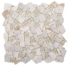 Load image into Gallery viewer, Elysium Tiles Pebble Calacatta Gold 12" x 12" Mosaic Tile