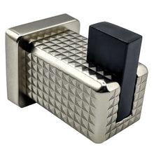 Load image into Gallery viewer, 25.5 mm (1") Matte Black Modern Embossed Square Cabinet Knob