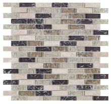 Load image into Gallery viewer, Elysium Tiles Icy Grey Stack 11.75" x 12" Mosaic Tile