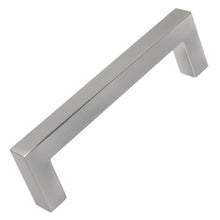 Load image into Gallery viewer, 95mm (3.75") Center to Center Satin Nickel Solid Square Bar Pull Cabinet Hardware Handle