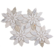 Load image into Gallery viewer, Elysium Tiles Daisy Bloom Calacatta 11.75" x 13.25" Mosaic Tile