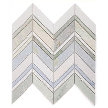 Load image into Gallery viewer, Elysium Tiles Chevron Spring 11.75" x 12.25" Mosaic Tile