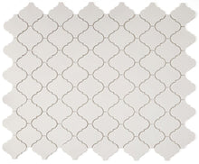 Load image into Gallery viewer, Elysium Tiles Snowglass Arabesque 9.75" x 11.75" Mosaic Tile