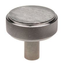 Load image into Gallery viewer, 38mm (1.5") Satin Nickel Solid Round Knurled Cabinet Knob