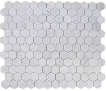 Load image into Gallery viewer, Elysium Tiles Hexagon Carrara Honed 10" x 11.5" Mosaic Tile