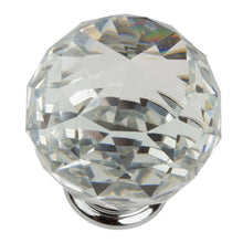 Load image into Gallery viewer, 41mm (1.625") Classic Crystal Cabinet Knob with Oil Rubbed Bronze Base