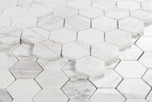 Load image into Gallery viewer, Elysium Tiles Hexagon White 11.75" x 11.75" Mosaic Tile