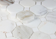 Load image into Gallery viewer, Elysium Tiles Octagon Calacatta Gold 11.75" x 11.75" Mosaic Tile