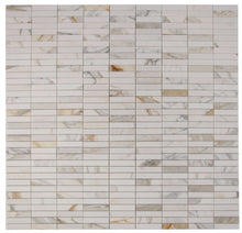 Load image into Gallery viewer, Elysium Tiles Slot Calacatta 11.75" x 11.75" Mosaic Tile
