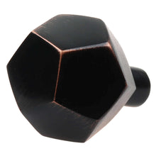 Load image into Gallery viewer, 38mm (1.5") Oil Rubbed Bronze Solid Faceted Cabinet Knob