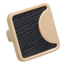 Load image into Gallery viewer, 32mm (1.25") Satin Gold Square Embossed Leather Cabinet Knob