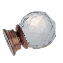 Load image into Gallery viewer, 32mm (1.25") Oil Rubbed Bronze Base Classic Crystal Cabinet Knob