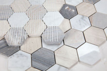 Load image into Gallery viewer, Elysium Tiles Hexagon Blue 11.75" x 12" Mosaic Tile
