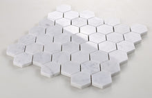 Load image into Gallery viewer, Elysium Tiles Hexagon Carrara Polished 12" x 12" Mosaic Tile