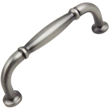 Load image into Gallery viewer, 76mm (3") Center to Center Satin Pewter Fluted Pull Cabinet Hardware Handle