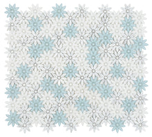 Load image into Gallery viewer, Elysium Tiles Daisy Blue 10" x 11.25" Mosaic Tile