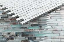 Load image into Gallery viewer, Elysium Tiles Linear Shell Green 11.75" x 12" Mosaic Tile