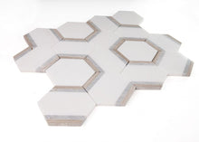 Load image into Gallery viewer, Elysium Tiles Hexagon Royal Sky 12" x 13.75" Mosaic Tile