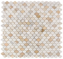 Load image into Gallery viewer, Elysium Tiles Water Drop Calacatta Gold Honed 11" x 11" Mosaic Tile