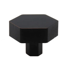 Load image into Gallery viewer, 38mm (1.5") Oil Rubbed Bronze Solid Hexagon Cabinet Knob
