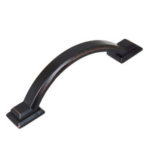 Load image into Gallery viewer, 76mm (3") Center to Center Oil Rubbed Bronze Arched Square Pull Cabinet Hardware Handle