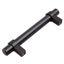 Load image into Gallery viewer, 95mm (3.75") Center to Center Matte Black European Solid Steel Bar Pull Cabinet Hardware Handle