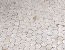 Load image into Gallery viewer, Elysium Tiles Pearl White Hexagon 11.5" x 11.75" Mosaic Tile