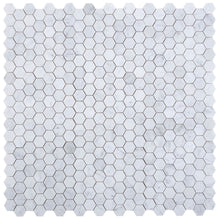 Load image into Gallery viewer, Elysium Tiles Hexagon Carrara Honed 12" x 12" Mosaic Tile