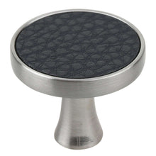 Load image into Gallery viewer, 32mm (1.25") Satin Nickel Round Embossed Leather Cabinet Knob