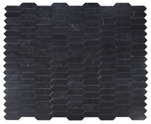 Load image into Gallery viewer, Elysium Tiles Elongated Hex Marquina 11.75" x 15" Mosaic Tile