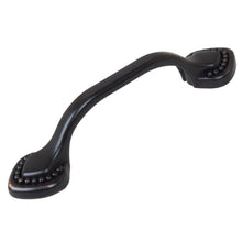 Load image into Gallery viewer, 76mm (3") Center to Center Weathered Nickel Beaded Spade Pull Cabinet Hardware Handle