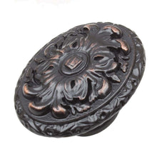 Load image into Gallery viewer, 51mm (2") Antique Brass Old World Ornate Oval Cabinet Knob