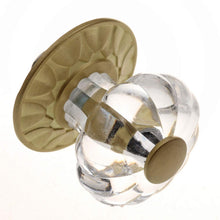 Load image into Gallery viewer, 32mm (1.25") Clear Acrylic Melon Cabinet Knob with Satin Nickel Backplate