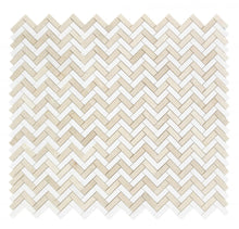 Load image into Gallery viewer, Elysium Tiles Herringbone Marfil 11" x 12.5" Mosaic Tile