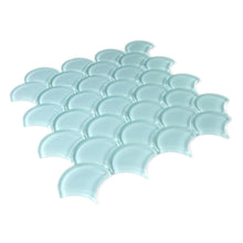 Load image into Gallery viewer, Elysium Tiles Dragon Scale Teal 12" x 12" Mosaic Tile