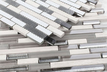 Load image into Gallery viewer, Elysium Tiles Inga Silver 12" x 12" Mosaic Tile