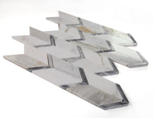 Load image into Gallery viewer, Elysium Tiles Arrow Calacatta Gold 12" x 12.75" Mosaic Tile