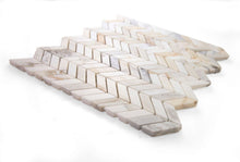 Load image into Gallery viewer, Elysium Tiles Chevron Petite Calacatta 10.75" x 12.25" Mosaic Tile