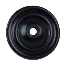 Load image into Gallery viewer, 38mm (1.5") Matte Black Round Thin Classic Cabinet Hardware Backplate