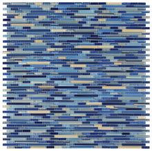 Load image into Gallery viewer, Elysium Tiles Rain Sapphire 11.75" x 12" Mosaic Tile