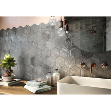 Load image into Gallery viewer, GT Princeton Glaze Hex Series Victorian Pewter 4.75" x 5.5" Mosaic Tile (4.54 ft² Per Box)