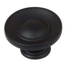 Load image into Gallery viewer, 25.5 mm (1") Matte Black Small Classic Round Ring Button Cabinet Knob