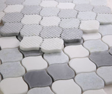 Load image into Gallery viewer, Elysium Tiles Water Drop Blue Ocean 10.75" x 11" Mosaic Tile